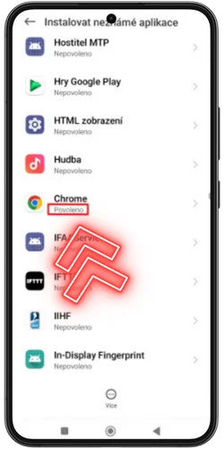 Krok 4: Povolit instalaci z neznámých zdrojů