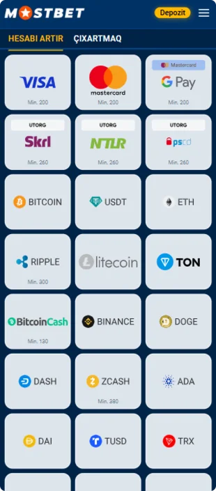 Mostbet App depozit