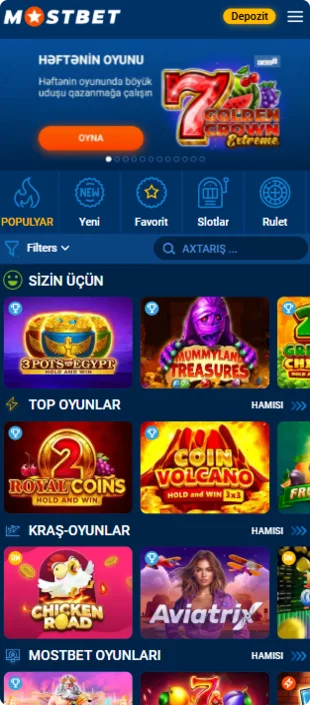 Mostbet App hry