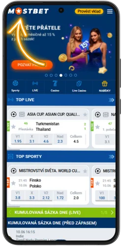 Navštivte oficiální web Mostbet
